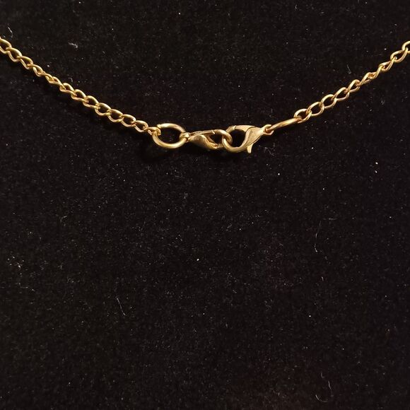 Gold-Toned Chevron Necklace, 26" - Picture 3 of 3